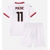 AC Milan Christian Pulisic #11 Bortedraktsett Barn 2024-25 Kortermet (+ korte bukser)